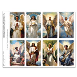 African-American Angels Combo 8-up Micro-Perf Prayer Cards