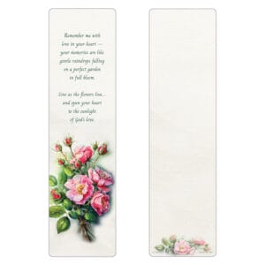 Pink Rose Bouquet Large Bookmark PMC, Remember Me