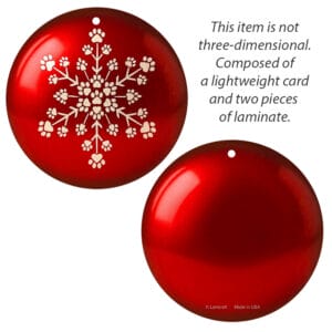 Paw Snowflake Memorial Ornament