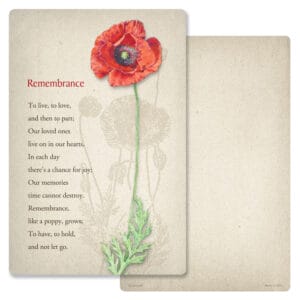 Red Poppy PMC Album, Remembrance