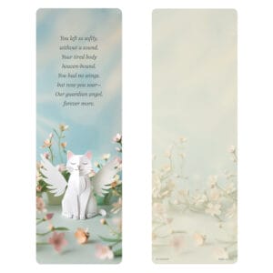 Paper Angel Cat PMC Bookmark, Guardian Angel