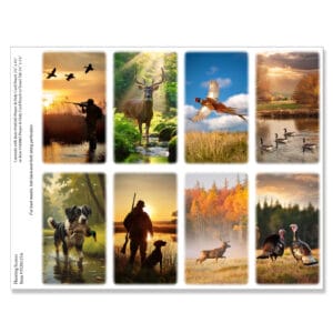 Hunting Scenes 8-up Micro-Perf Prayer Cards