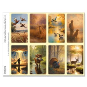 Hunting Scenes 2 8-up Micro-Perf Prayer Cards