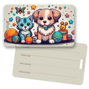 Puppy & Kitten Luggage Tag
