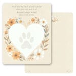 Vintage Heart Fur Keeper Card, Your Soft Fur