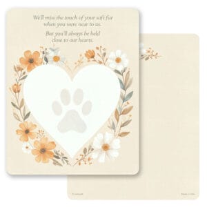 Vintage Heart Fur Keeper Card, Your Soft Fur