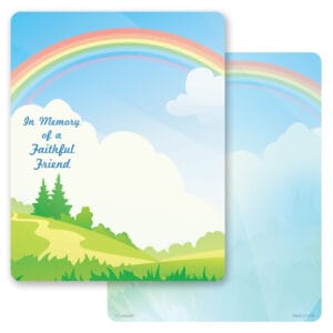 Rainbow Bridge Fur Keeper Card, In Memory