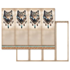 Wolf 4-up Micro-Perf Bookmarks, No Verse