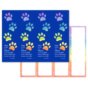 Rainbow Paws 4-up Micro-Perforated Bookmarks, What We Have Once Enjoyed