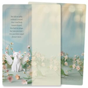 Paper Angel Cat For Keeps Card, Guardian Angel
