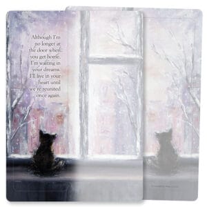 Cat in the Window For Keeps Card, No Longer at the Door