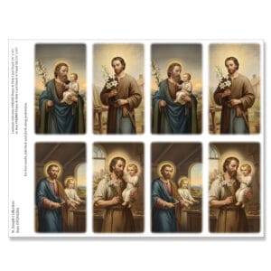 Saint Joseph Collection 8-up Micro-Perforated Prayer Cards