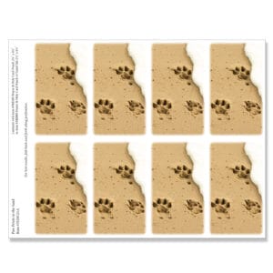 Paw Prints in Sand 8-up Micro-Perforated Prayer Cards
