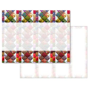 Quilt 4-up Micro-Perf Bookmark, No Verse
