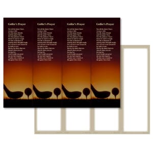 Golf 4-up Micro-Perf Bookmark, Golfer's Prayer