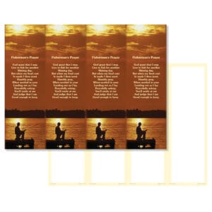 Fisherman's 4-up Micro-Perf Bookmarks, Fisherman's Prayer