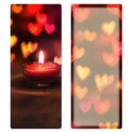 Heart Candle Extra-Large PMC Bookmark, No Verse