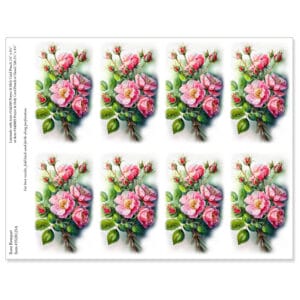 Rose Bouquet 8-up Micro-Perf Prayer Cards