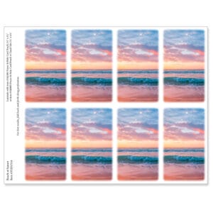 Beach at Sunset 8-up Micro-Perf Prayer Cards
