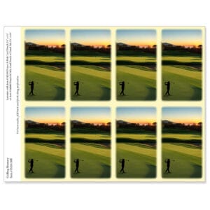 Golfing Memory 8-up Micro-Perf Prayer Cards