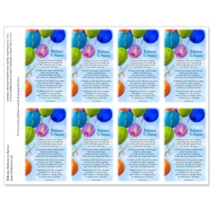 Balloons 8-up Micro-Perf Prayer Cards