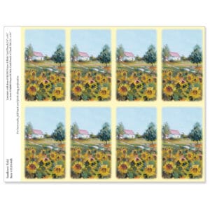 Sunflower Field 8-up Micro-Perf Prayer Cards