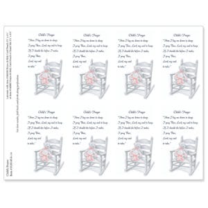 Child's Prayer 8-up Micro-Perf Prayer Cards