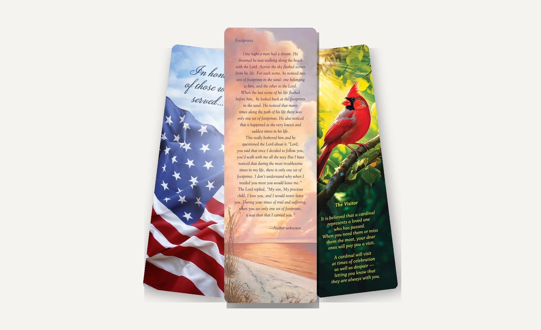 Outsourced Premium Memorial Card Bookmarks