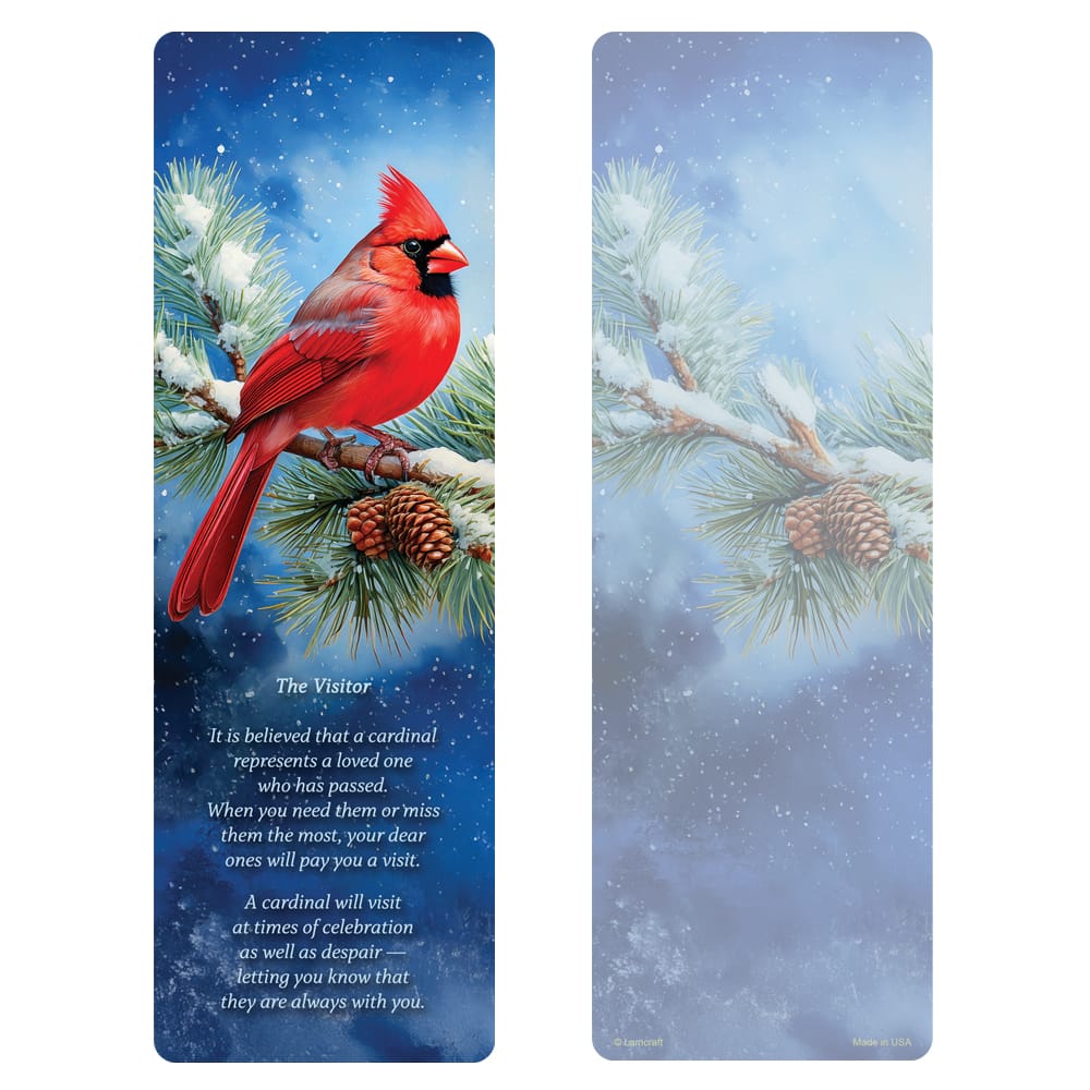 Winter Cardinal PMC Bookmark, The Visitor