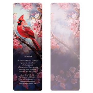 Spring Blossom Cardinal PMC Bookmark, The Visitor