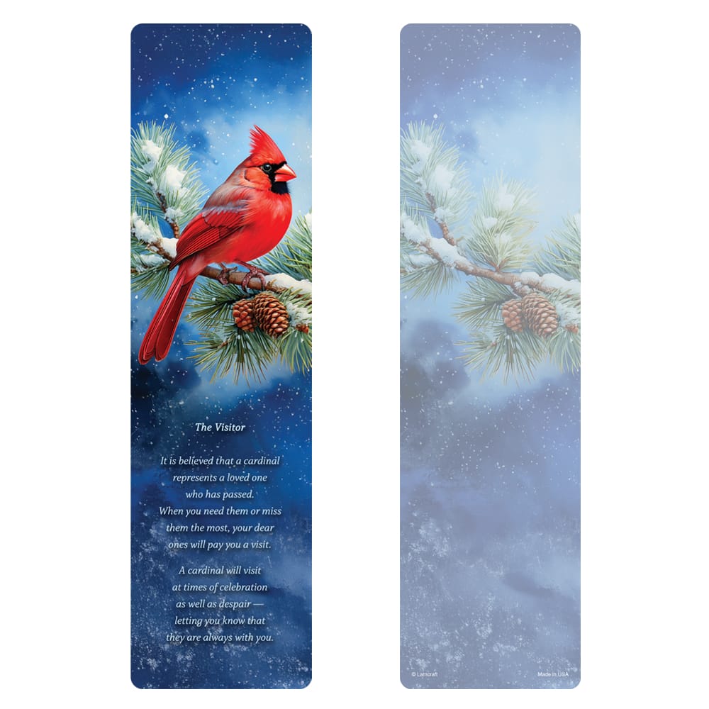 Winter Cardinal Large Bookmark, The Visitor