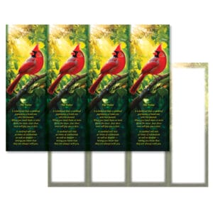 Summer Cardinal 4-up Micro-Perf Bookmark
