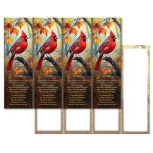 Fall Cardinal 4-up Micro-Perf Bookmarks, The Visitor