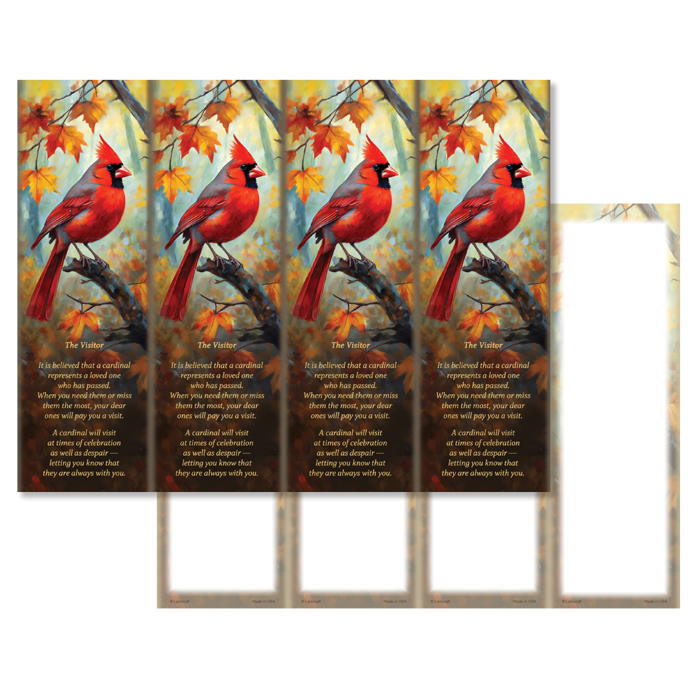 Fall Cardinal 4-up Micro-Perf Bookmarks, The Visitor
