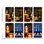 Candle Combo 8-up Micro-Perf Prayer Cards, White Border
