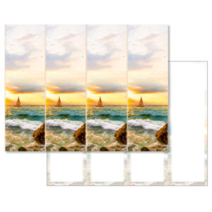 Sailboat at Sunset 4-up Micro-Perf Bookmark, No Verse