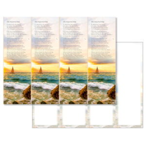 Sailboat at Sunset 4-up Micro-Perf Bookmarks, Departed Ship