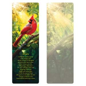 Summer Cardinal PMC Bookmark, Afterglow
