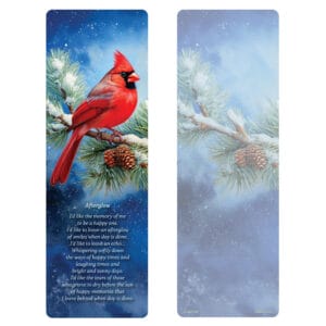 Winter Cardinal PMC Bookmark, Afterglow