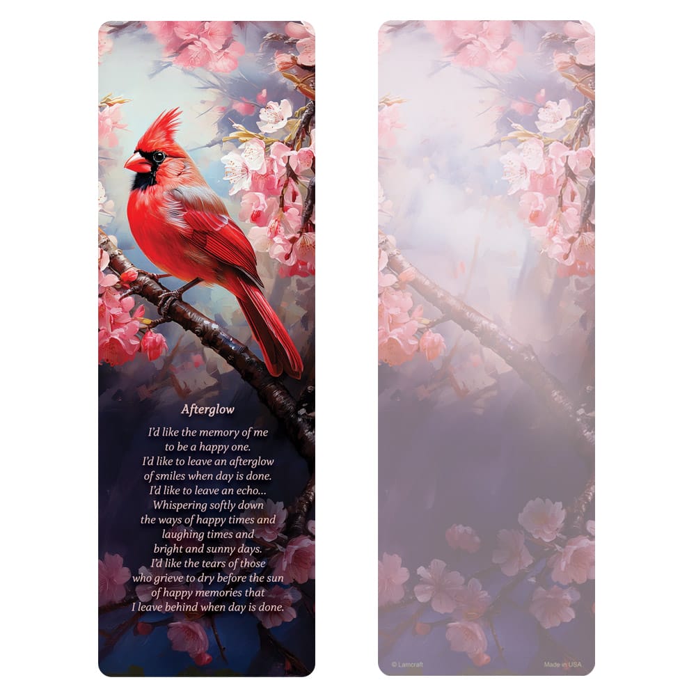 Spring Blossom Cardinal PMC Bookmark, Afterglow