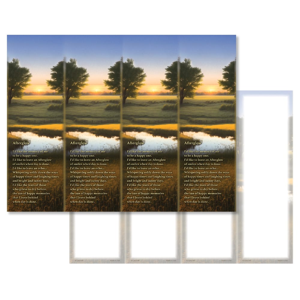 Pond & Pasture 4-up Micro-Perf Bookmark, Afterglow