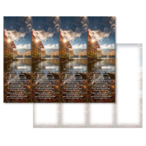 Autumn Lake 4-up Micro-Perforated Bookmarks, Miss Me But Let Me Go