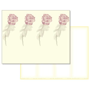 Single Rose 4-up Micro-Perf Bookmark, No Verse