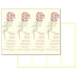 Single Rose 4-up Micro-Perf Bookmarks, Virtuous Woman