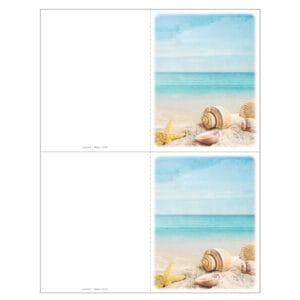 Seashells 2-up Memorial Folder