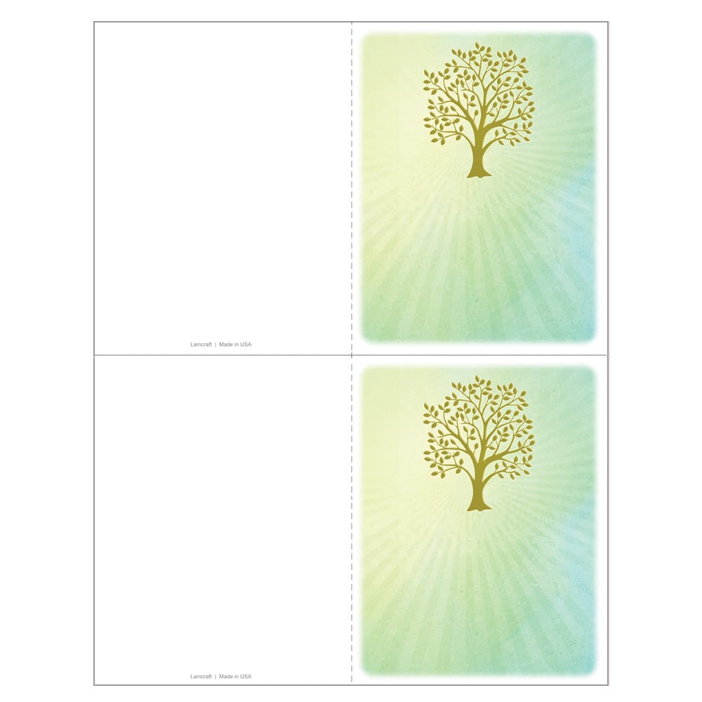 Radiant Tree of Life 2-up Memorial Folder