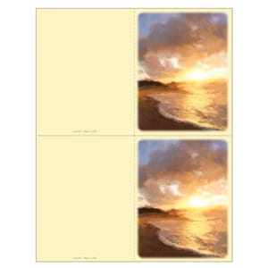 Sunset Beach 2-up Memorial Folder