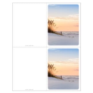 Sandy Beach 2-up Memorial Folder