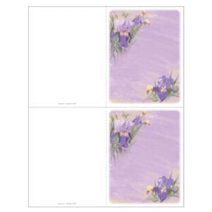 Lavender Iris 2-up Memorial Folder