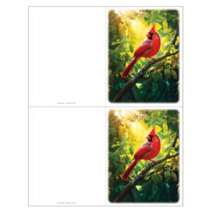 Summer Cardinal 2-up Memorial Folder